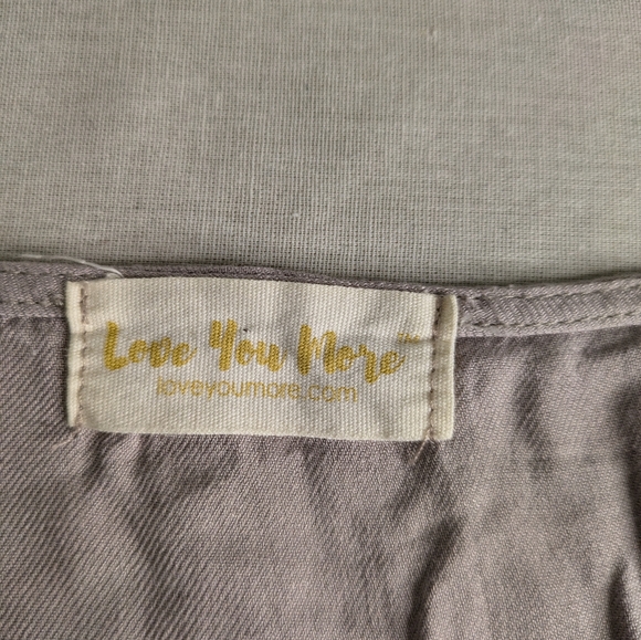 Love You More - Light Gray Ladies' Bohemian Top - 3/4 length sleeve - size M - Picture 3 of 3
